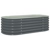 vidaXL Garden Raised Bed 160x80x44 cm Galvanised Steel Grey