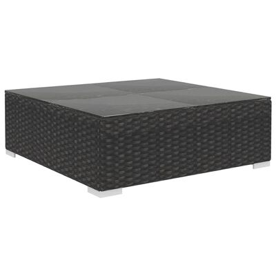 vidaXL 5 Piece Garden Lounge Set with Cushions Poly Rattan Black,  vidaXL 5 Piece Garden Lounge Set with Cushions Poly Rattan Black