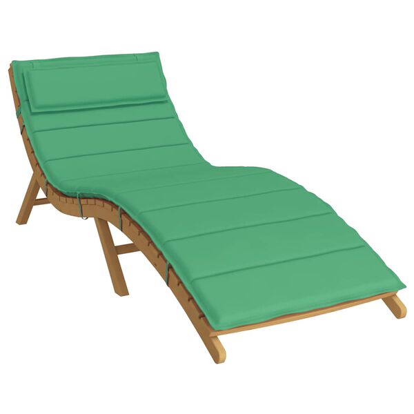 vidaXL Sun Lounger Cushion Green 180x60x3 cm Oxford Fabric