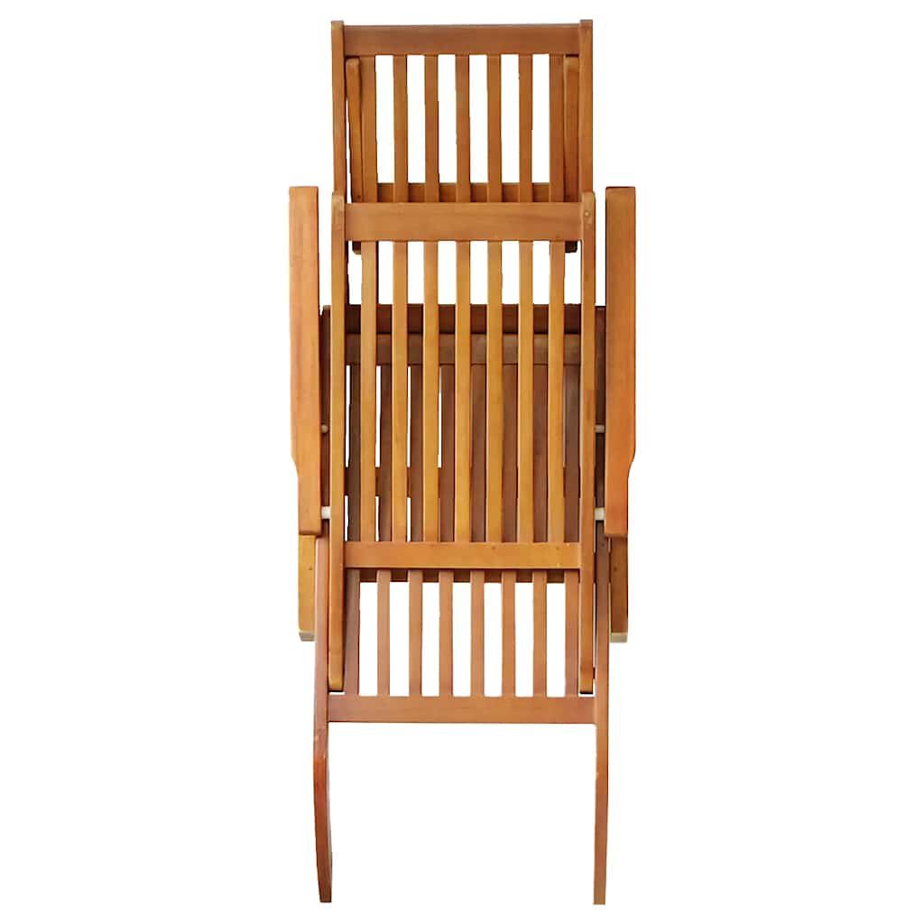 vidaXL Outdoor Deck Chair with Footrest Solid Acacia Wood