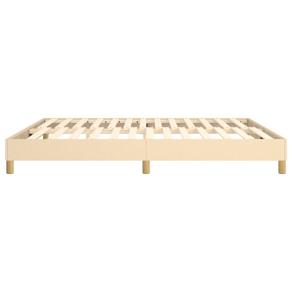 vidaXL Bed Frame without Mattress Cream 180x200 cm Super King Fabric