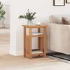 vidaXL End Table with Magazine Shelf 27x35x55 cm Solid Oak Wood