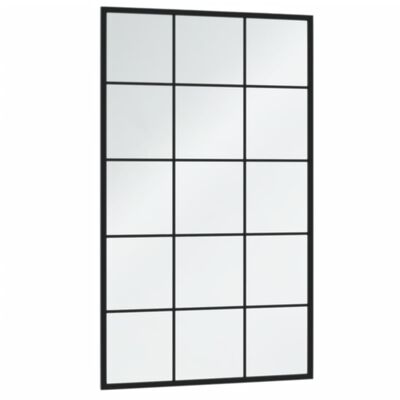 vidaXL Wall Mirrors 3 pcs Black 100x60 cm Metal