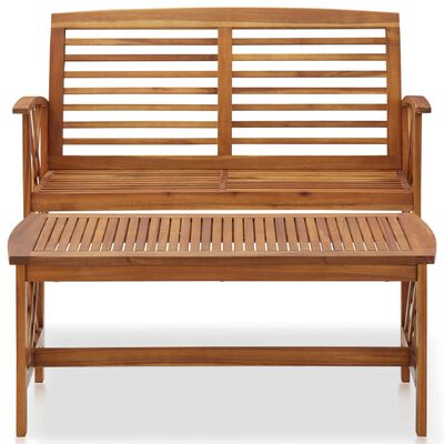 vidaXL 2 Piece Garden Lounge Set Solid Acacia Wood, brown vidaXL 2 Piece Garden Lounge Set Solid Acacia Wood