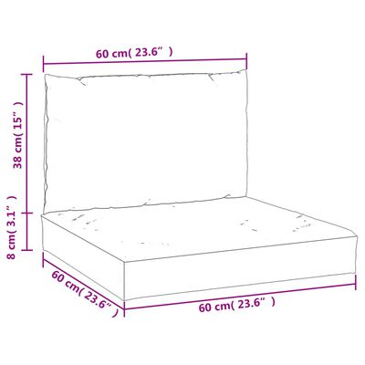 vidaXL Pallet Cushions 2 pcs Beige Oxford Fabric, beige vidaXL Pallet Cushions 2 pcs Beige Oxford Fabric