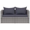 vidaXL Garden Corner Sofas 2 pcs Grey Poly Rattan