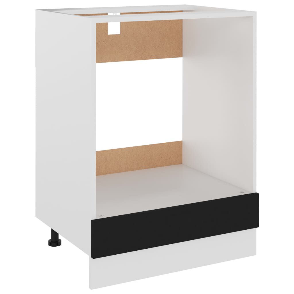 vidaXL Oven Cabinet Riga Black 60x46x81.5 cm Engineered Wood