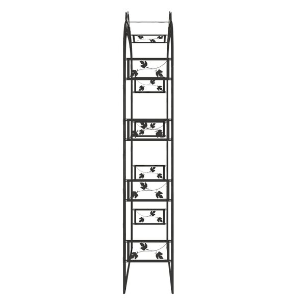 vidaXL Garden Arch Black 116x45x240 cm Steel