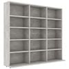 vidaXL CD Cabinet Concrete Grey 100x23x89.5 cm Engineered Wood