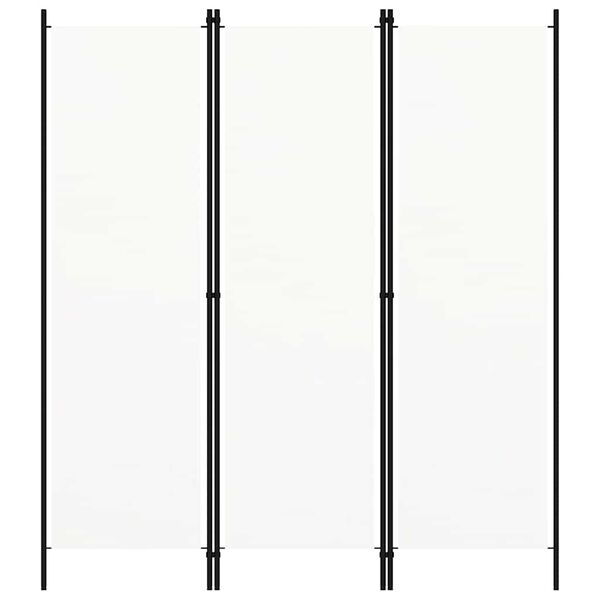 vidaXL 3-Panel Room Divider White 150x180 cm