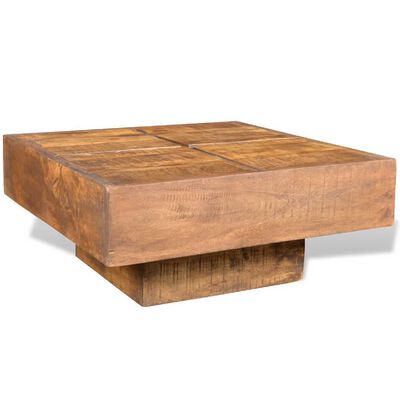 vidaXL Coffee Table Brown Square Solid Mango Wood,  vidaXL Coffee Table Brown Square Solid Mango Wood
