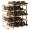 vidaXL Wine Rack for 20 Bottles Solid Pinewood