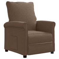 vidaXL Recliner Chair Brown Fabric