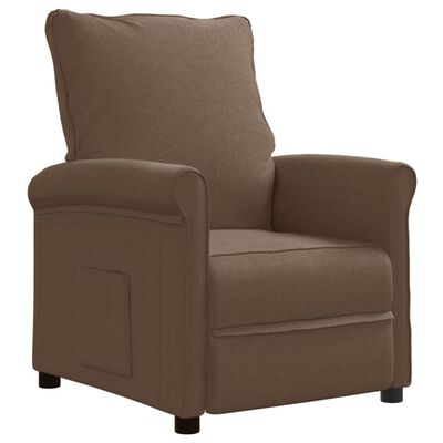 vidaXL Recliner Chair Brown Fabric, brown vidaXL Recliner Chair Brown Fabric
