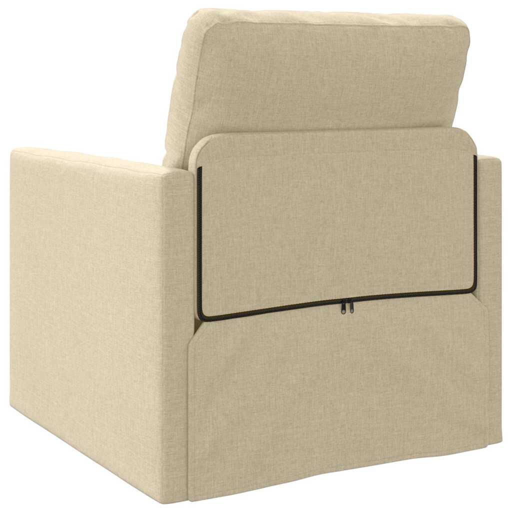 vidaXL Floor Sofa Bed 2-in-1 Cream 112x174x55 cm Fabric