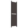 vidaXL 5-Panel Room Divider Brown 250x200 cm Fabric