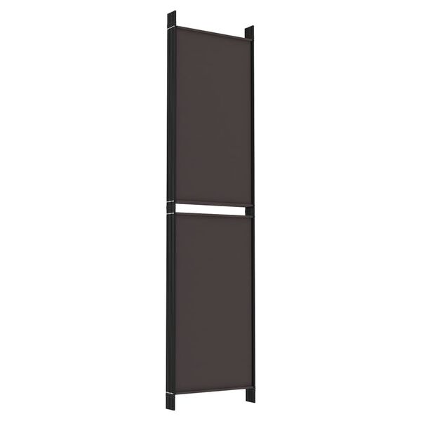 vidaXL 5-Panel Room Divider Brown 250x200 cm Fabric