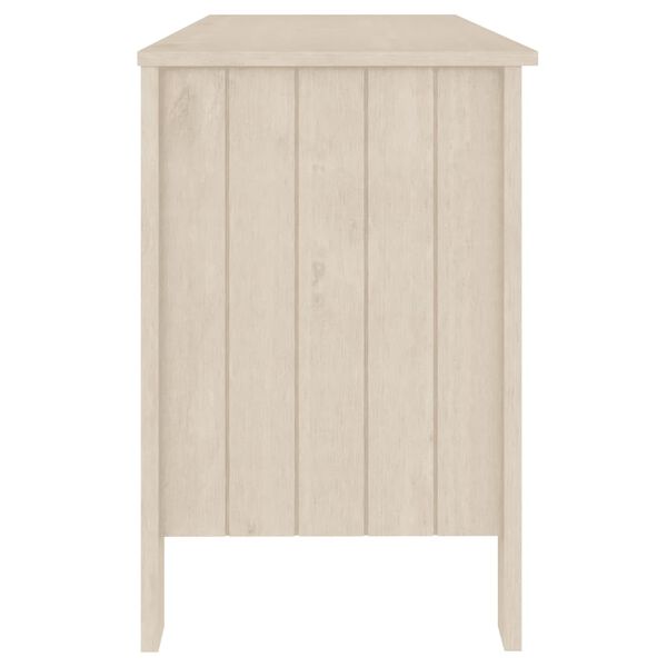 vidaXL Desk HAMAR Honey Brown 113x50x75 cm Solid Wood Pine