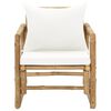 vidaXL Garden Chairs 2 pcs with Cushions and Pillows Bamboo