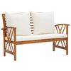 vidaXL 5 Piece Garden Lounge Set with Cushions Solid Acacia Wood