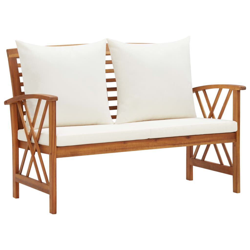 vidaXL 5 Piece Garden Lounge Set with Cushions Solid Acacia Wood