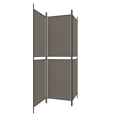 vidaXL 3-Panel Room Divider Anthracite 150x220 cm Fabric, anthracite vidaXL 3-Panel Room Divider Anthracite 150x220 cm Fabric