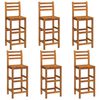 vidaXL Bar Stools 6 pcs Solid Wood Acacia
