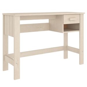 vidaXL Desk HAMAR Honey Brown 110x40x75 cm Solid Wood Pine