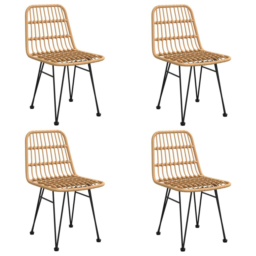 vidaXL 5 Piece Garden Dining Set Poly Rattan
