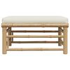 vidaXL Garden Footrest with Cream White Cushion Bamboo