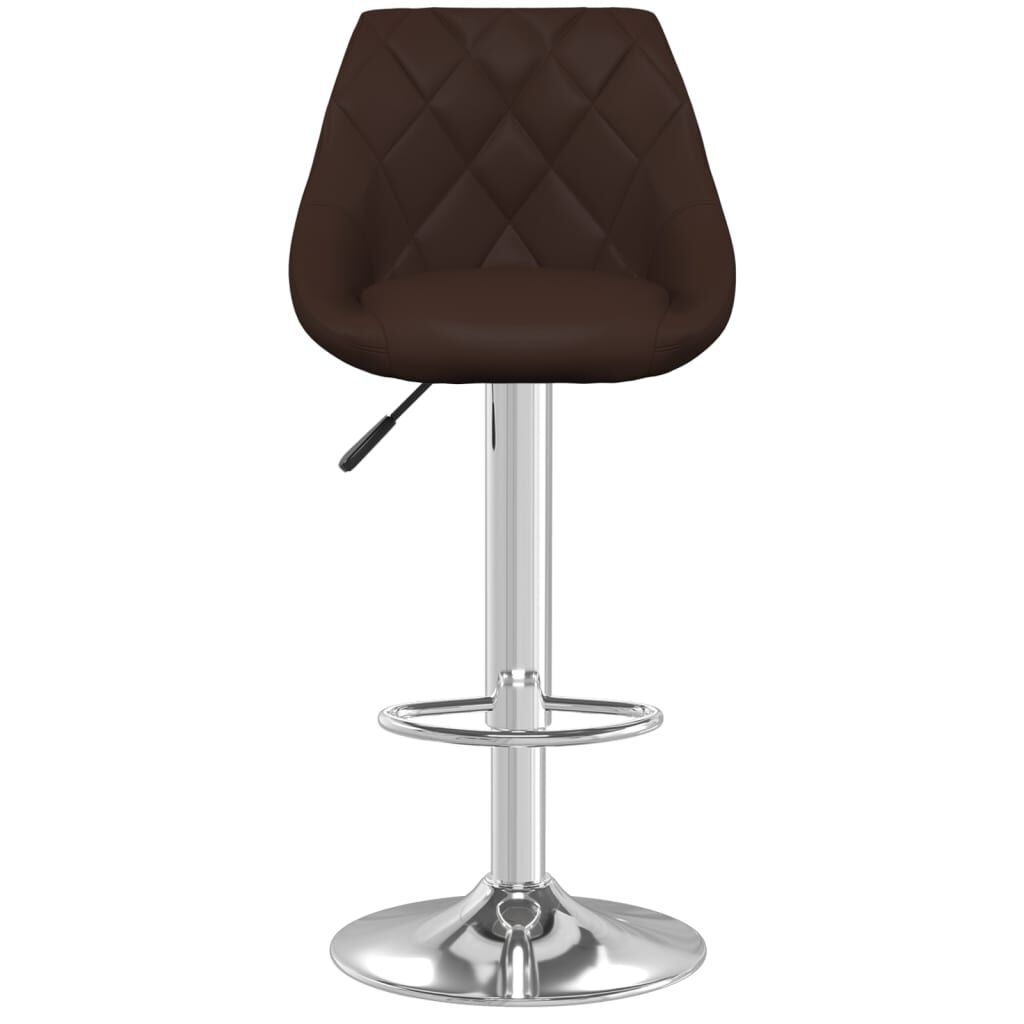 vidaXL Bar Stools 2 pcs Brown Faux Leather
