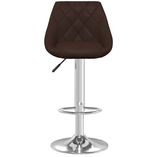 vidaXL Bar Stools 2 pcs Brown Faux Leather