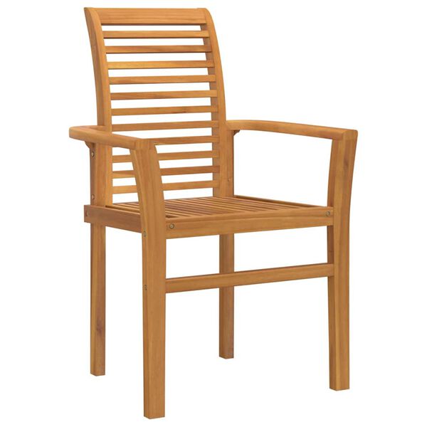 vidaXL Stacking Dining Chairs 2 pcs Solid Teak