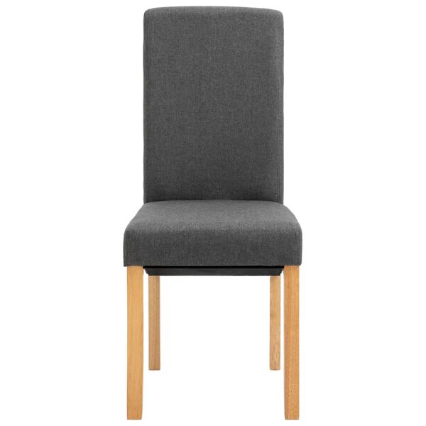 vidaXL Dining Chairs 6 pcs Grey Fabric
