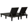 vidaXL Double Sun Lounger Black 155x138x83 cm Polypropylene