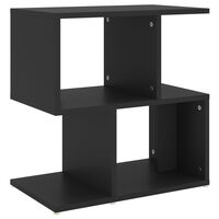 vidaXL Bedside Cabinet Black 50x30x51.5 cm Engineered Wood, black vidaXL Bedside Cabinet Black 50x30x51.5 cm Engineered Wood
