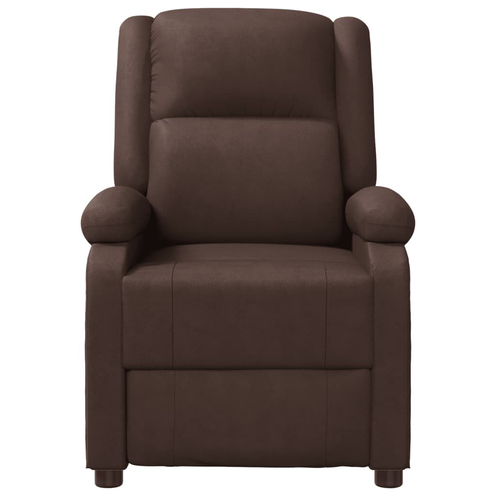 vidaXL Recliner Chair Brown Faux Leather