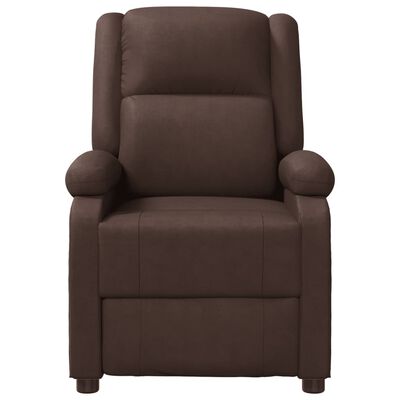 vidaXL Recliner Chair Brown Faux Leather