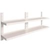 vidaXL Floating Wall Shelf | Set of 2 | Silver | Stainless Steel | Large
