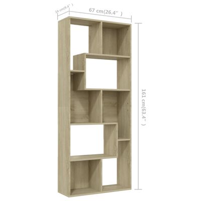 vidaXL Book Cabinet Sonoma Oak 67x24x161 cm Engineered Wood, sonoma oak vidaXL Book Cabinet Sonoma Oak 67x24x161 cm Engineered Wood