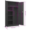 vidaXL Locker Cabinet Anthracite 90x40x180 cm Steel