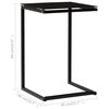 vidaXL Side Table Black 40x40x60 cm Tempered Glass