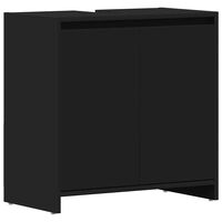 vidaXL Bathroom Cabinet Black 60x33x61 cm Engineered Wood, black vidaXL Bathroom Cabinet Black 60x33x61 cm Engineered Wood