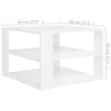 vidaXL Coffee Table White 60x60x40 cm Engineered Wood