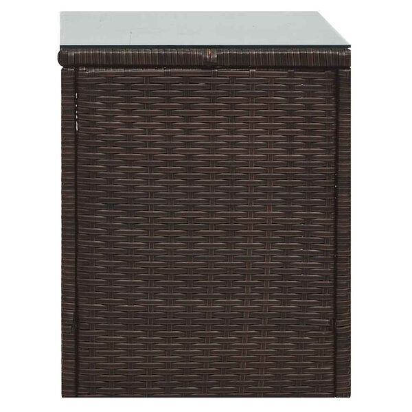 vidaXL 5 Piece Garden Lounge Set with Cushions Poly Rattan Brown