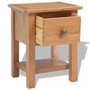 vidaXL Nightstands 2 pcs 36x30x47 cm Solid Oak Wood