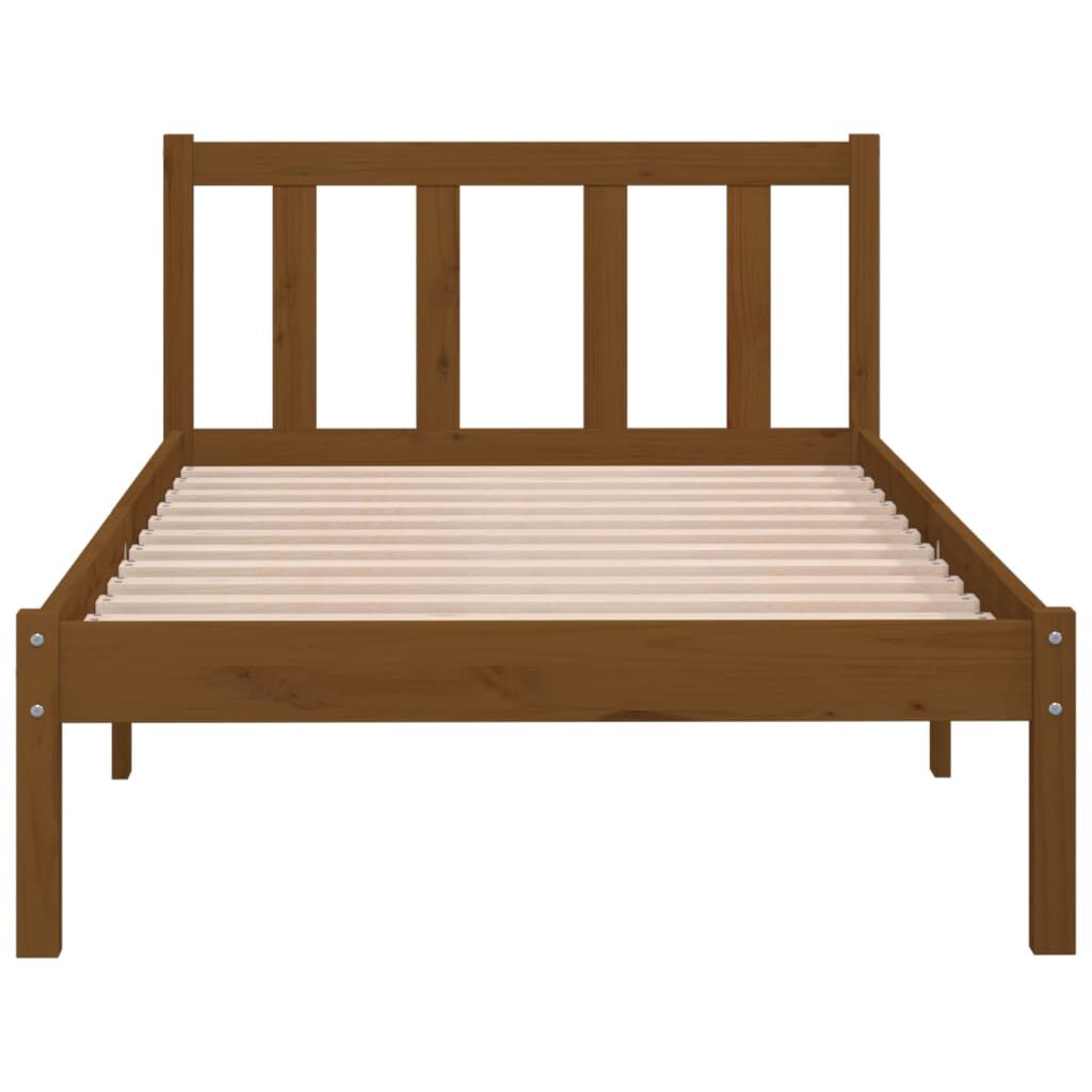 vidaXL Bed Frame without Mattress Honey Brown Solid Wood 90x200 cm