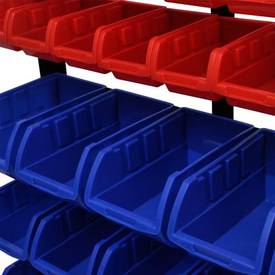 Blue & Red Garage Tool Organiser,  Blue & Red Garage Tool Organiser