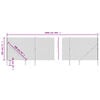 vidaXL Chain Link Fence with Spike Anchors Green 1.8x10 m