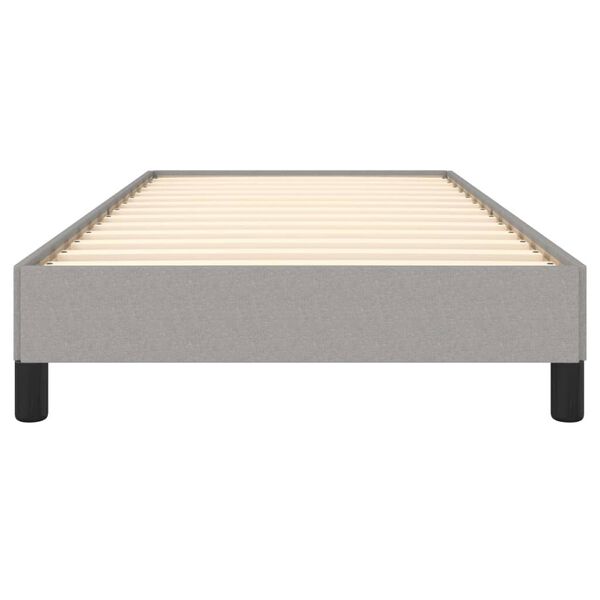 vidaXL Bed Frame without Mattress Light Grey 92x187 cm Single Fabric